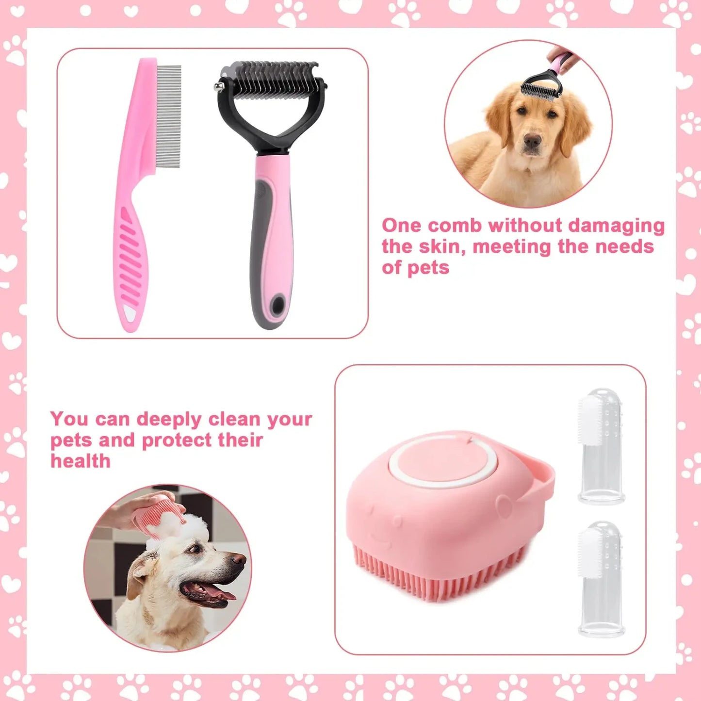 Pet self-cleaning set